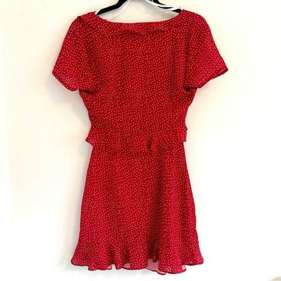 NWT Superdown Revolve Mercy Polka Dot Dress Red Size Small - Picture 9 of 16